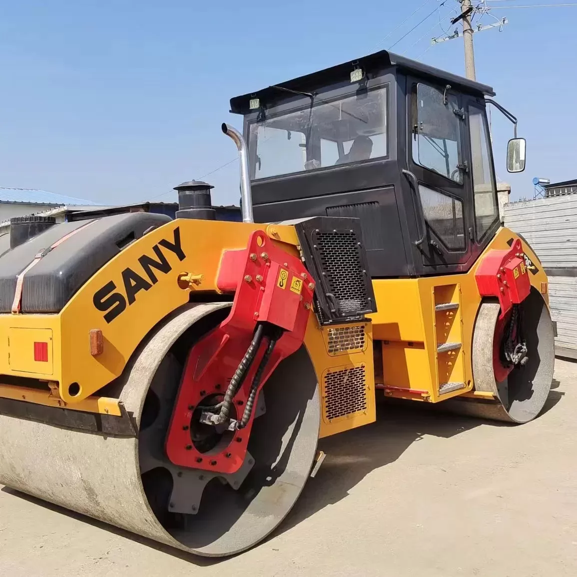 rodillo compactador de tambor doble sany usado yzc13c máquina de construcción de carreteras