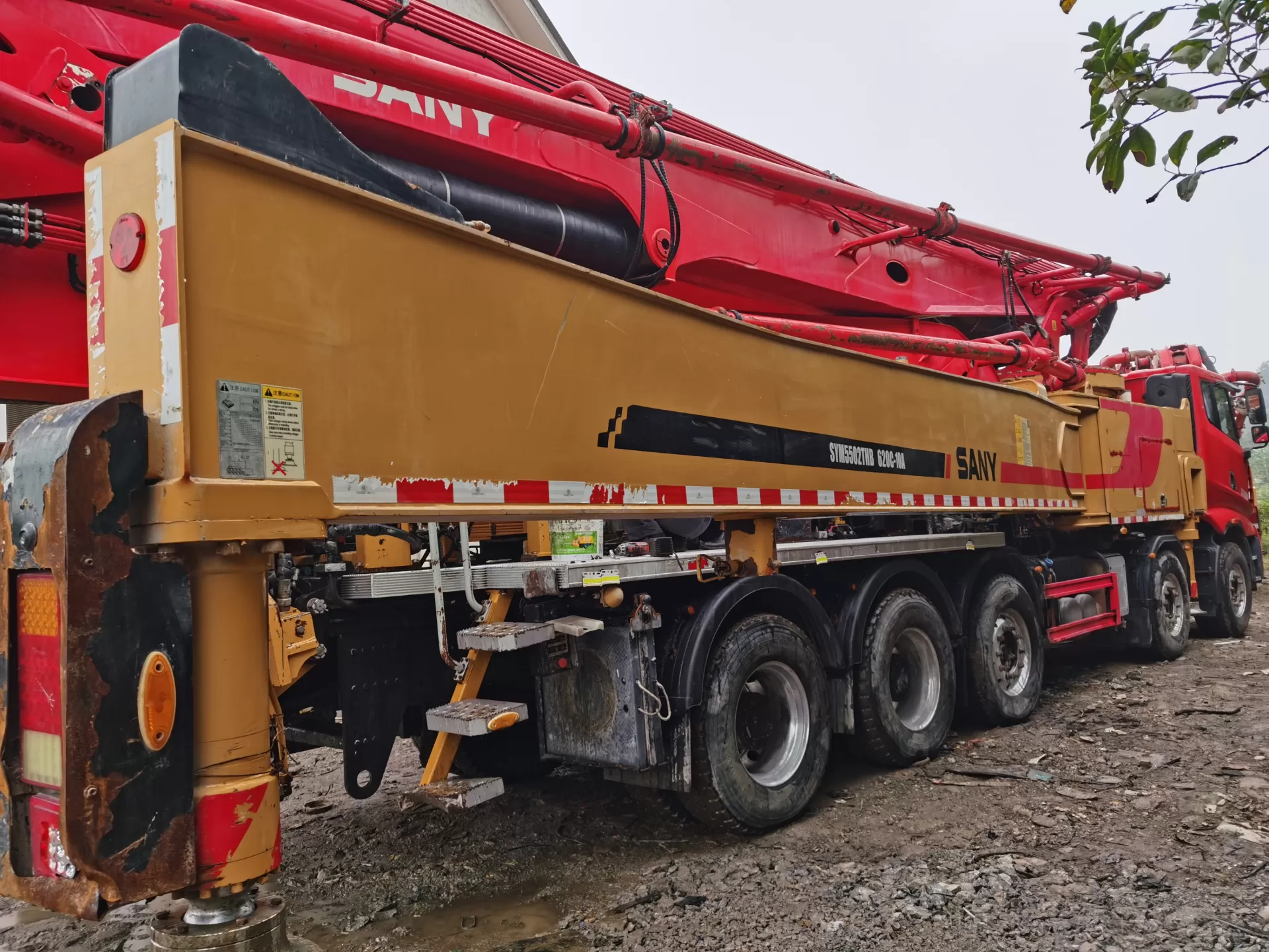 2021 sany boom pump 62m carro bomba de concreto montado en camión sobre chasis sany