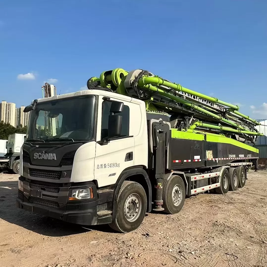 calidad 2021 zoomlion boom pump coche bomba de hormigón montado en camión 67m en chasis scania