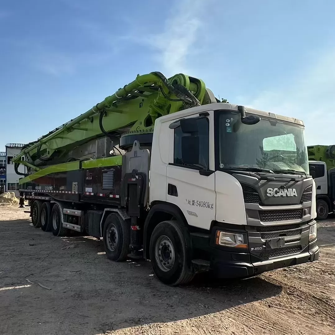 calidad 2021 zoomlion boom pump coche bomba de hormigón montado en camión 67m en chasis scania