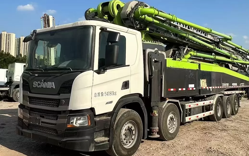 calidad 2021 zoomlion boom pump coche bomba de hormigón montado en camión 67m en chasis scania