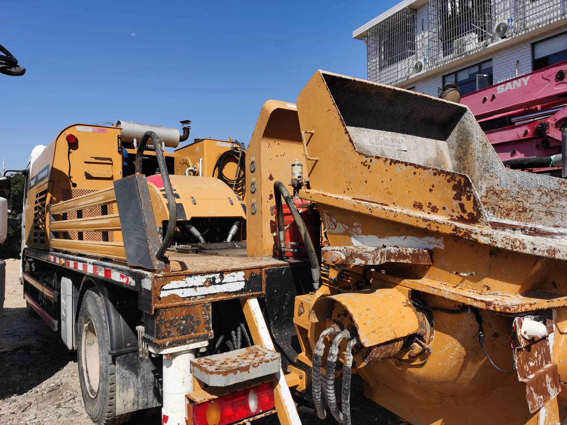 2021 sany city pump bombas de hormigón montadas en camión móvil bomba de línea para construcción