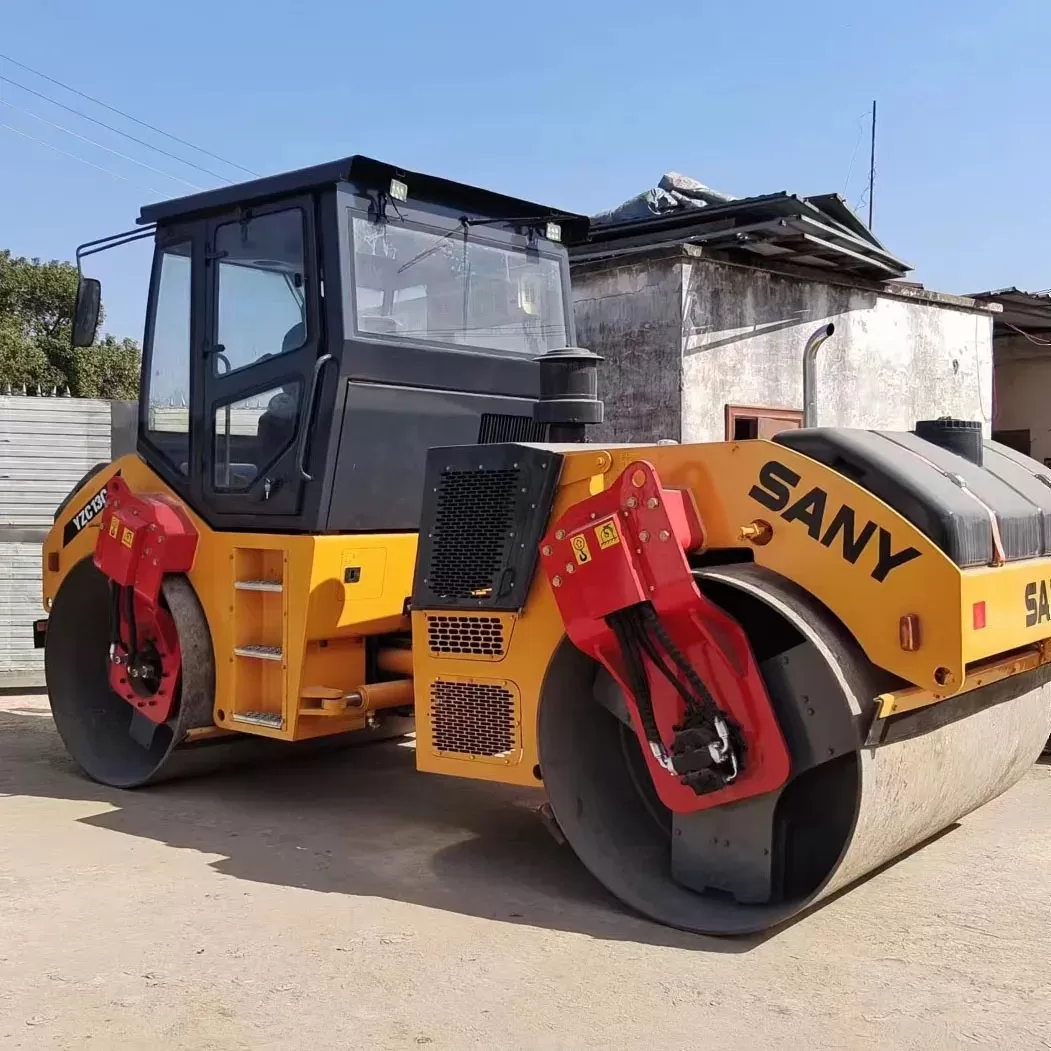 rodillo compactador de tambor doble sany usado yzc13c máquina de construcción de carreteras