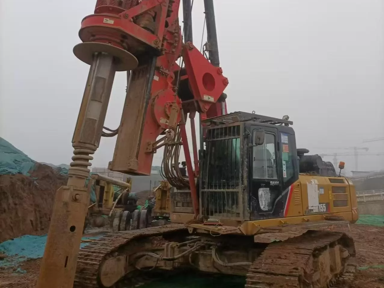 plataforma de perforación rotatoria de retroexcavadora sany piling machinery sr155 2019 para taladro de cimentación