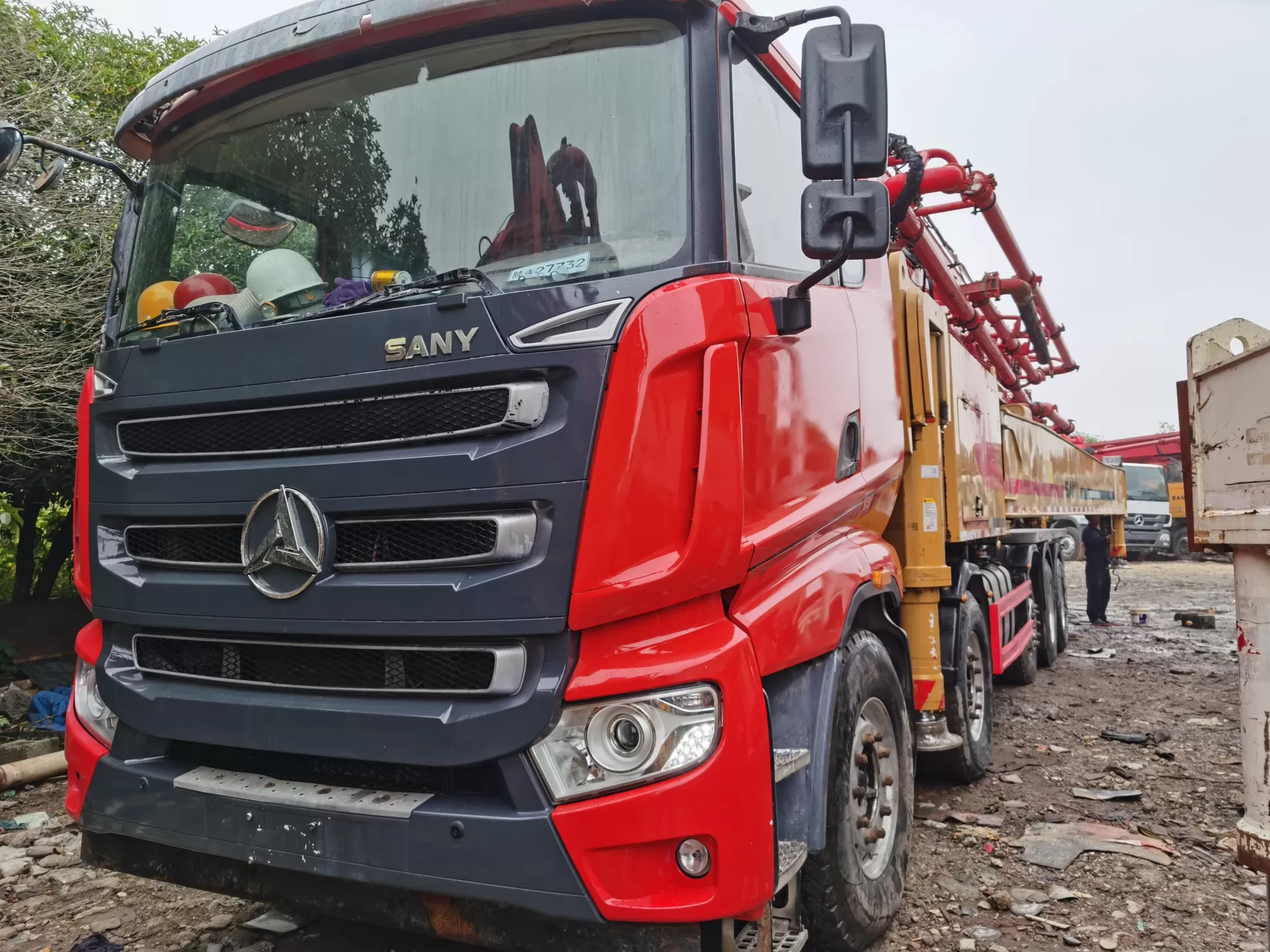 2021 sany boom pump 62m carro bomba de concreto montado en camión sobre chasis sany